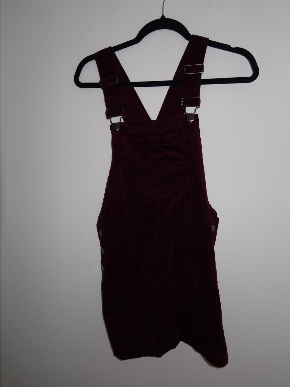 Forever 21 Burgundy Corduroy Overall Dress